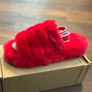 Kid Ugg slides! Comes in red and cow print